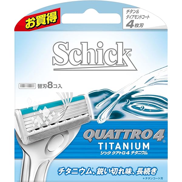 Amazon.co.jp: シック Schick クアトロ4 チタニウム 替刃(8コ入